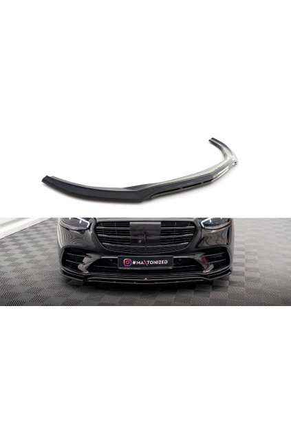 Maxton Design spoiler pod přední nárazník pro Mercedes třída S W223 AMG-Line, černý lesklý plast ABS
