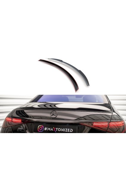 Maxton Design prodloužení spoileru 3d pro Mercedes třída S W223 AMG-Line, černý lesklý plast ABS