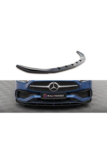 Maxton Design spoiler pod přední nárazník ver.2 pro Mercedes třída C W206 AMG-Line, černý lesklý plast ABS