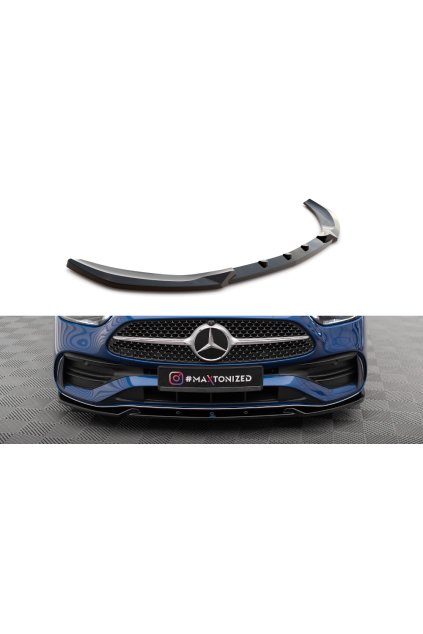Maxton Design spoiler pod přední nárazník pro Mercedes třída C W206 AMG-Line, černý lesklý plast ABS