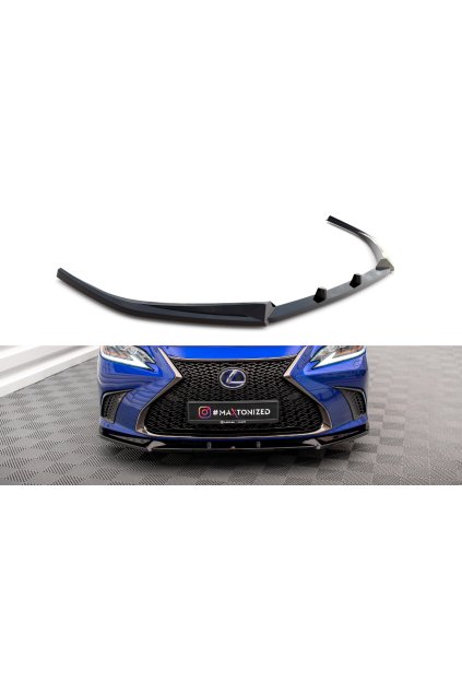 Maxton Design spoiler pod přední nárazník ver.2 pro Lexus ES F Sport Mk7, černý lesklý plast ABS