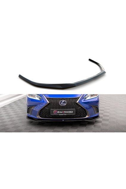 Maxton Design spoiler pod přední nárazník pro Lexus ES F Sport Mk7, černý lesklý plast ABS