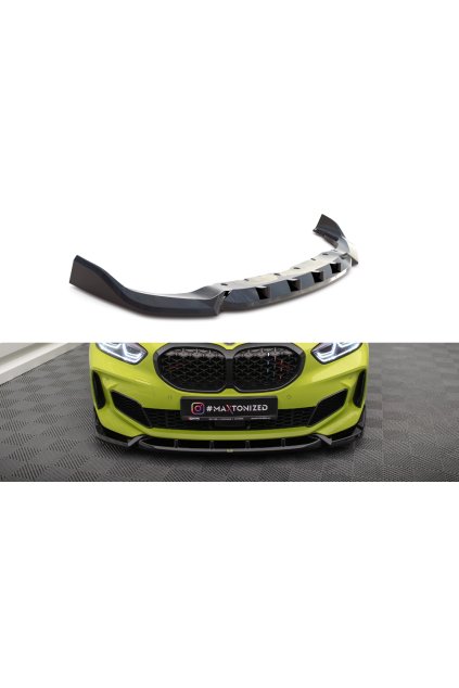 Maxton Design spoiler pod přední nárazník v.7 pro BMW řada 1 F40, černý lesklý plast ABS, M-Pack/M135i