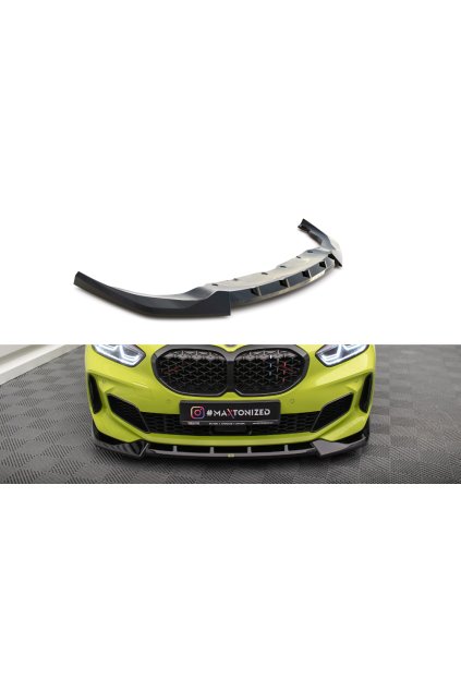 Maxton Design spoiler pod přední nárazník v.6 pro BMW řada 1 F40, černý lesklý plast ABS, M-Pack/M135i