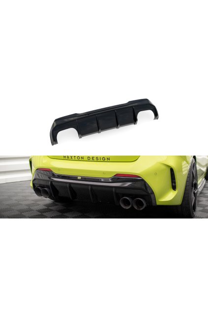 Maxton Design vložka zadního nárazníku ver.3 pro BMW řada 1 F40, černý lesklý plast ABS, M-Pack/M135i