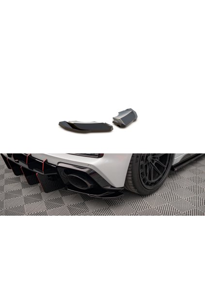 Maxton Design boční difuzory pod zadní nárazník pro Audi R8 Mk2 Facelift, černý lesklý plast ABS