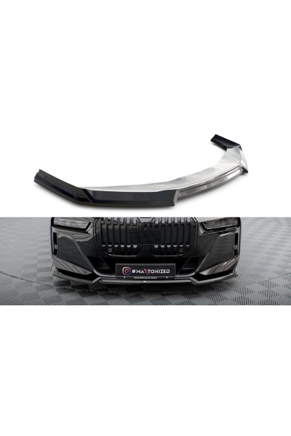 Maxton Design spoiler pod přední nárazník ver.3 pro BMW řada 7 G70 M760e, G70 M-Pack, černý lesklý plast ABS