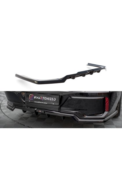 Maxton Design středový spoiler pod zadní nárazník s žebrováním pro BMW řada 7 G70 M-Pack, carbon-Look