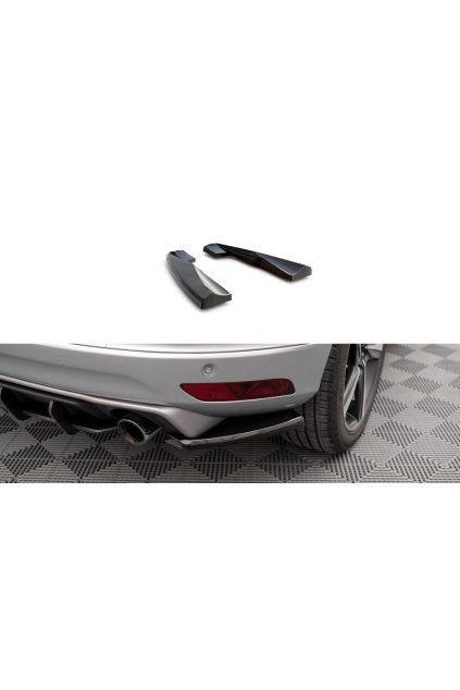 Maxton Design boční difuzory pod zadní nárazník pro Volvo XC60 Mk1 Facelift R-Design, carbon-Look