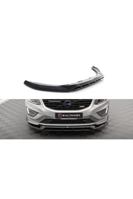 Maxton Design spoiler pod přední nárazník pro Volvo XC60 Mk1 Facelift R-Design, carbon-Look