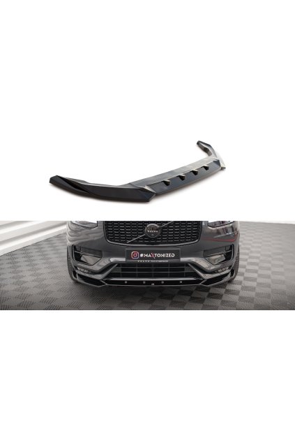 Maxton Design spoiler pod přední nárazník pro Volvo XC90 Mk2 Facelift R-Design, carbon-Look