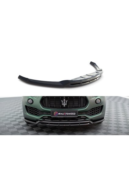 Maxton Design spoiler pod přední nárazník ver.2 pro Maserati Levante Mk1 Standard, černý lesklý plast ABS
