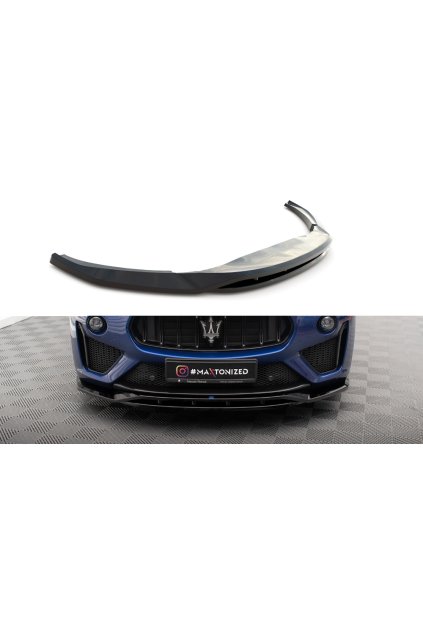 Maxton Design spoiler pod přední nárazník pro Maserati Levante Mk1 GTS, černý lesklý plast ABS