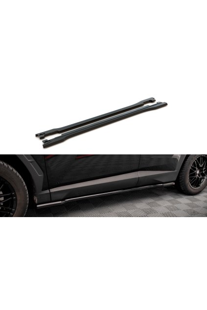 Maxton Design difuzory pod boční prahy pro Hyundai Tucson Mk4, černý lesklý plast ABS