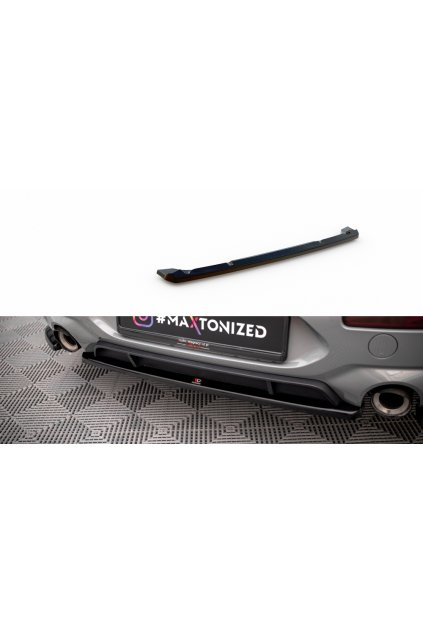 Maxton Design středový spoiler pod zadní nárazník pro Mini Clubman F54 John Cooper Works, černý lesklý plast ABS