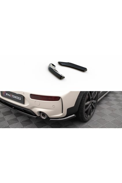 Maxton Design boční difuzory pod zadní nárazník pro Mini Clubman F54 Facelift John Cooper Works, černý lesklý plast ABS