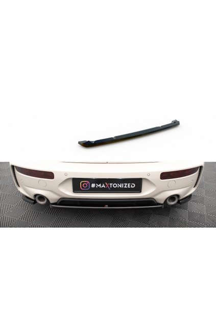 Maxton Design středový spoiler pod zadní nárazník pro Mini Clubman F54 Facelift John Cooper Works, černý lesklý plast ABS