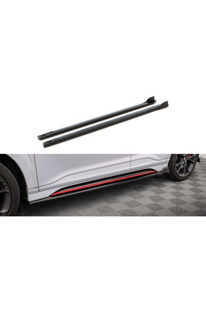 Maxton Design difuzory pod boční prahy ver.2 pro Hyundai Kona N Mk1, carbon-Look