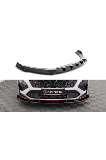 Maxton Design spoiler pod přední nárazník pro Hyundai Kona N Mk1, carbon-Look
