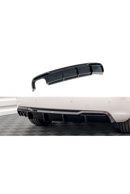 Maxton Design vložka zadního nárazníku pro Audi A5 8T FL, carbon-Look, Coupe