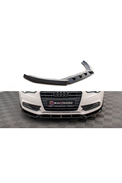 Maxton Design spoiler pod přední nárazník pro Audi A5 8T FL, černý lesklý plast ABS, Coupe