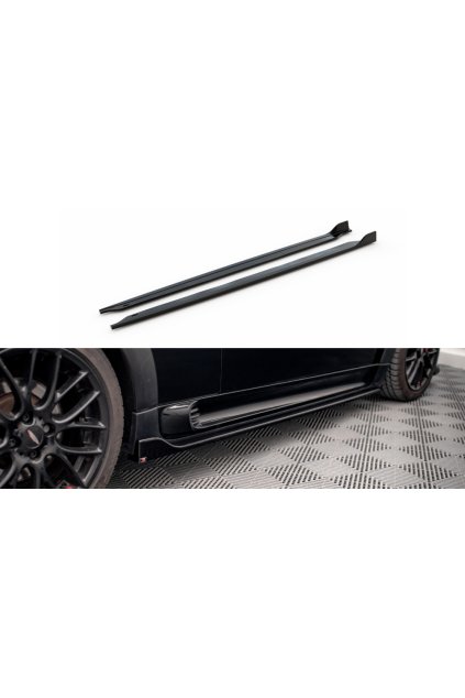 Maxton Design difuzory pod boční prahy ver.2 pro Mini Cooper R56 JCW, carbon-Look