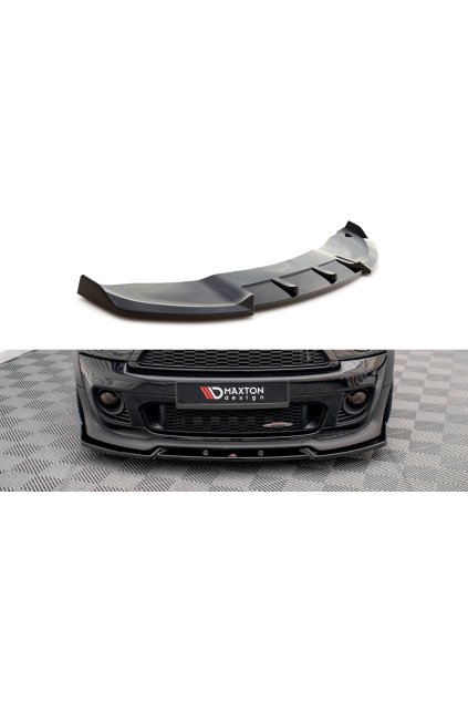 Maxton Design spoiler pod přední nárazník ver.3 pro Mini Cooper R56 JCW, černý lesklý plast ABS
