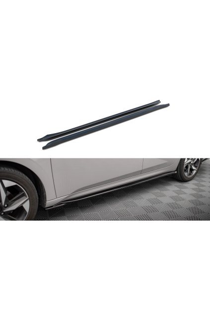 Maxton Design difuzory pod boční prahy pro Hyundai Elantra Mk7, černý lesklý plast ABS