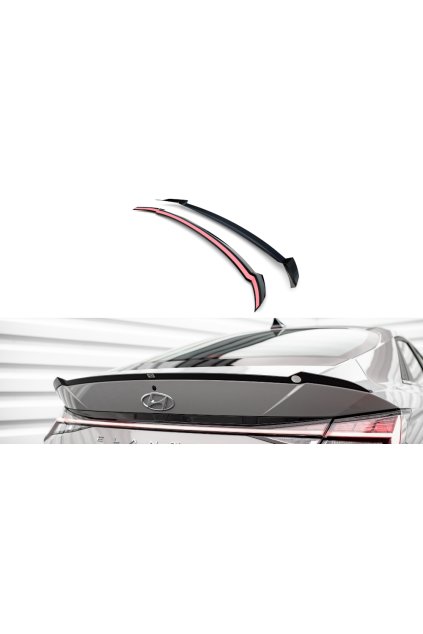 Maxton Design prodloužení spoileru pro Hyundai Elantra Mk7, černý lesklý plast ABS