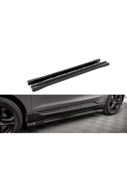 Maxton Design difuzory pod boční prahy pro Ford Edge Mk2 /Standard, carbon-Look
