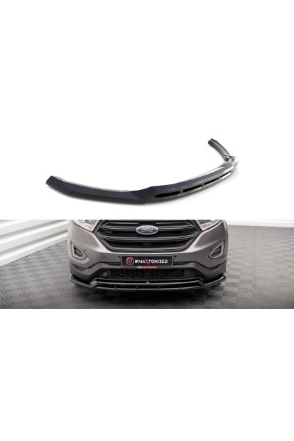 Maxton Design spoiler pod přední nárazník pro Ford Edge Mk2 /Standard, černý lesklý plast ABS