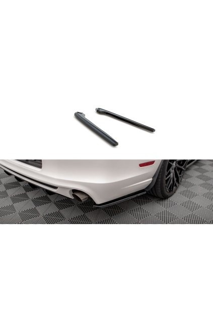 Maxton Design boční difuzory pod zadní nárazník pro Ford Mustang Mk5 Facelift, černý lesklý plast ABS