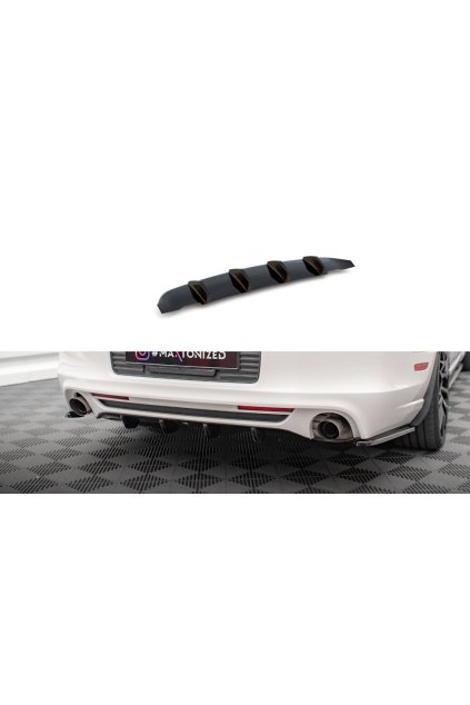 Maxton Design vložka zadního nárazníku pro Ford Mustang Mk5 Facelift, černý lesklý plast ABS