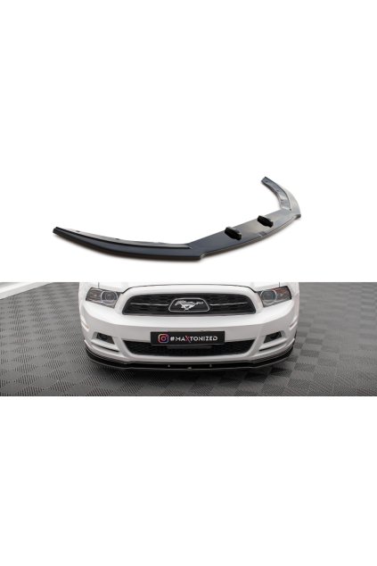 Maxton Design spoiler pod přední nárazník pro Ford Mustang Mk5 Facelift, carbon-Look