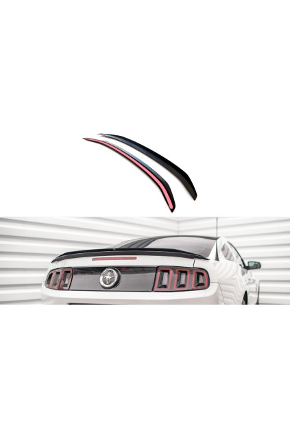 Maxton Design prodloužení spoileru pro Ford Mustang Mk5 Facelift, černý lesklý plast ABS