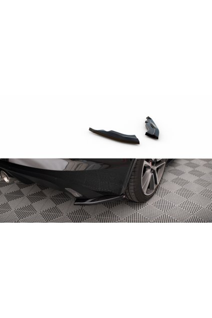 Maxton Design boční difuzory pod zadní nárazník pro Jaguar F-type Mk1 Facelift, černý lesklý plast ABS