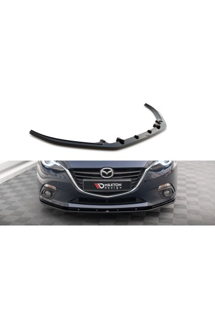 Maxton Design spoiler pod přední nárazník pro Mazda 3 Mk3, carbon-Look