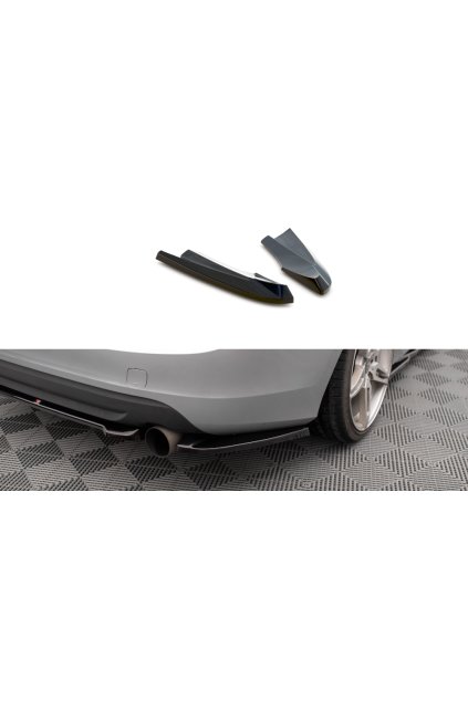 Maxton Design boční difuzory pod zadní nárazník pro Volvo S60 Mk2, černý lesklý plast ABS, R-Design