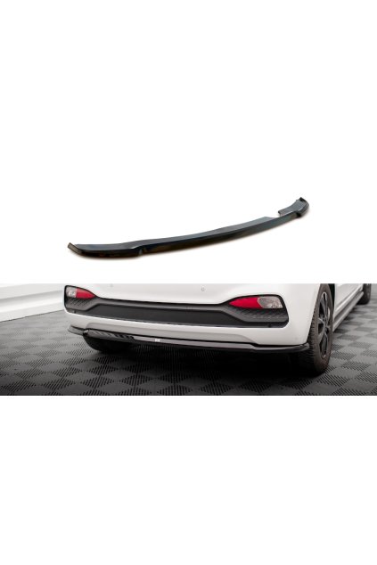 Maxton Design středový spoiler zadního nárazníku pro Hyundai i20 Mk2 Facelift, carbon-Look