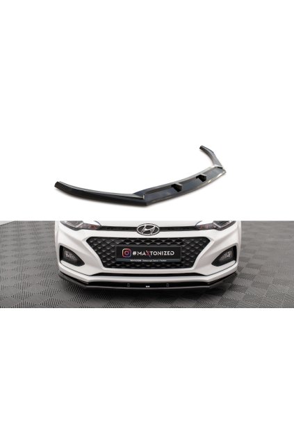 Maxton Design spoiler pod přední nárazník pro Hyundai i20 Mk2 Facelift, carbon-Look