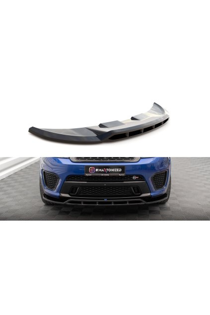 Maxton Design spoiler pod přední nárazník ver.2 pro Land rover Range Rover Sport Mk2 SVR, černý lesklý plast ABS