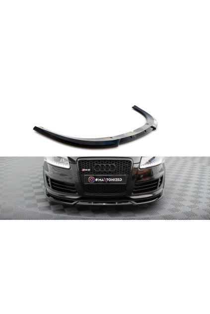 Maxton Design spoiler pod přední nárazník ver.2 pro Audi RS6 C6, černý lesklý plast ABS
