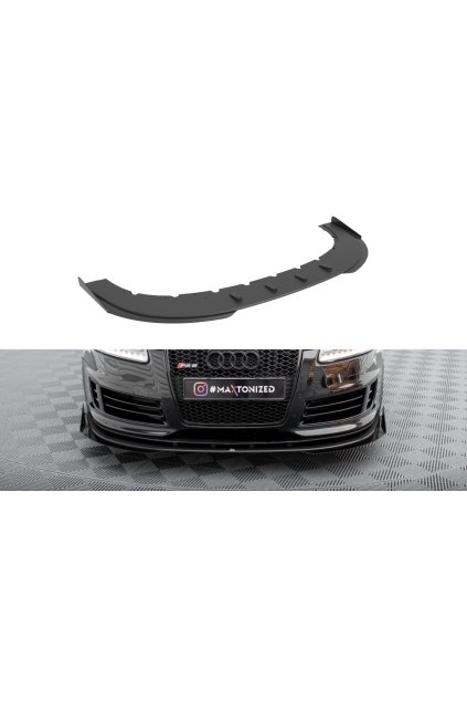 Maxton Design "Street Pro" spoiler pod přední nárazník s křidélky pro Audi RS6 C6, plast ABS bez povrchové úpravy