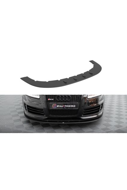 Maxton Design "Street Pro" spoiler pod přední nárazník pro Audi RS6 C6, plast ABS bez povrchové úpravy, s červenou linkou