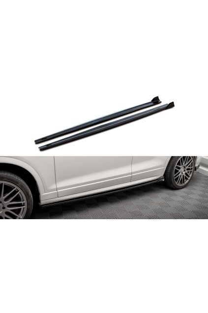 Maxton Design difuzory pod boční prahy pro BMW X3 F25 M-Pack, carbon-Look