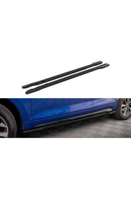 Maxton Design difuzory pod boční prahy pro Audi SQ5 Mk2 Facelift, carbon-Look, vč. Sportback