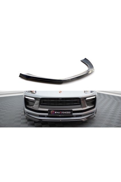 Maxton Design spoiler pod přední nárazník pro Porsche Macan Mk1 Facelift 2, carbon-Look