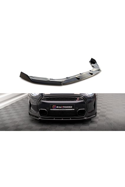 Maxton Design spoiler pod přední nárazník ver.2 pro Mini Cooper F56 Facelift, carbon-Look
