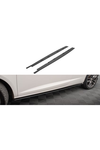 Maxton Design "Street Pro" difuzory pod boční prahy pro Seat Ibiza Mk4, plast ABS bez povrchové úpravy, Sport Coupe