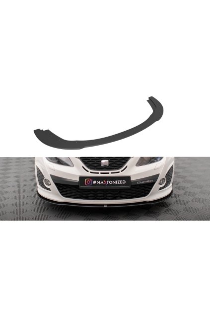 Maxton Design "Street Pro" spoiler pod přední nárazník pro Seat Ibiza Mk4, plast ABS bez povrchové úpravy, s červenou linkou, Sport Coupe
